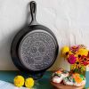 Black 10 inch Lightweight Cast Iron Skillet -  DâˆšÃ¥a de los Muertos - Made in USA