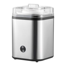Ice Cream Maker, 2.11 Qt. Large Capacity, Electric Automatic Ice-Cream Machine, with Easy Operation & Cleaning, Stainless Steel Shell