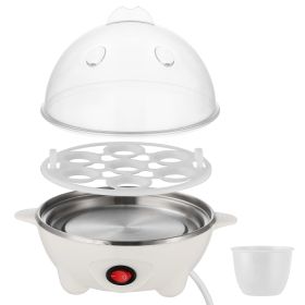 Electric Egg Cooker 7-Capacity BPA-Free Hard-Boiled Egg Maker w/ Auto-Off Measuring Cup for Hard Boiled Steamed Vegetables Seafood Dumplings (Option: HG_EggCooke)